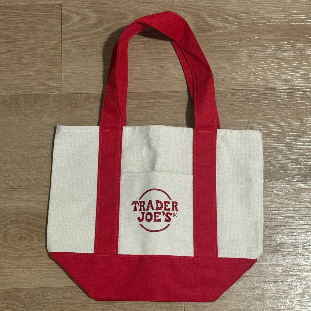 TRADER JOES MINI RED TOTE BAG